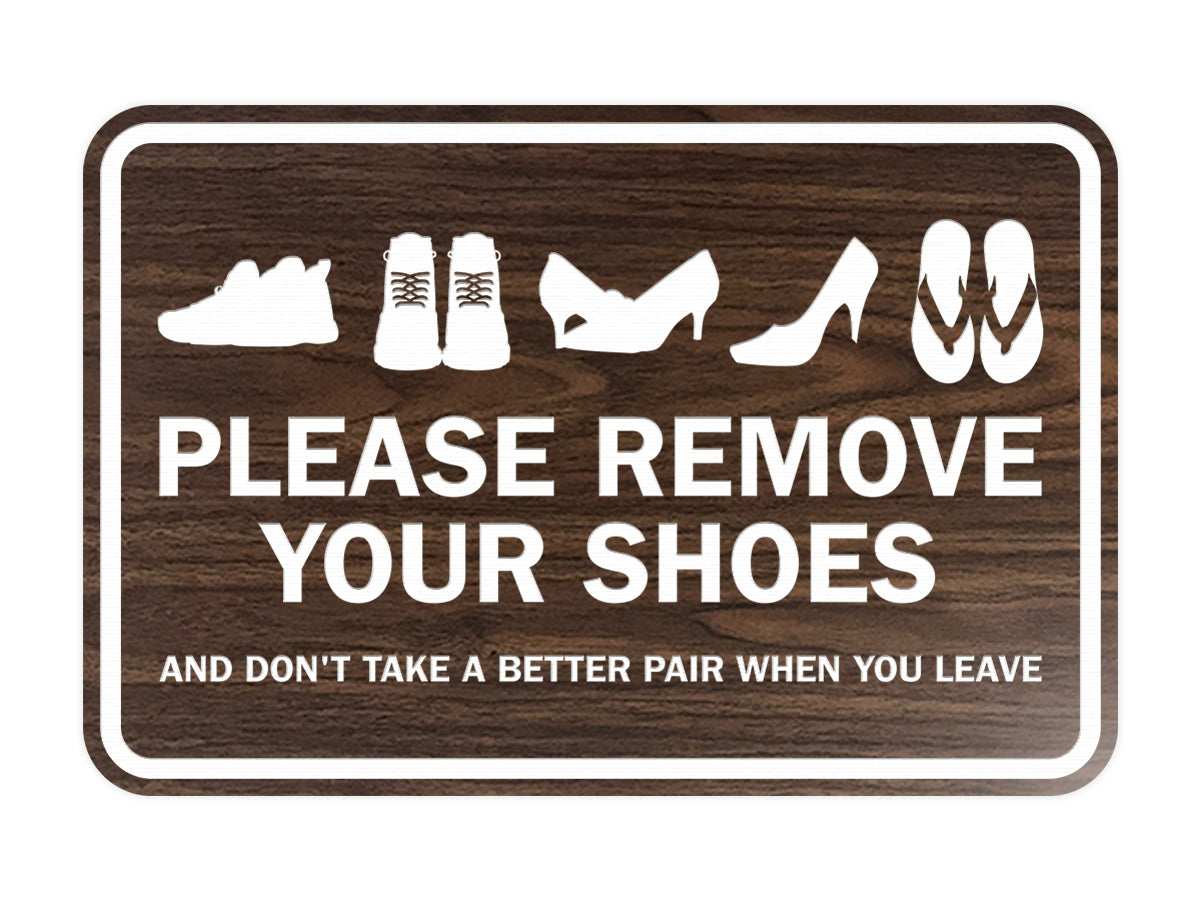 Signs ByLITA Classic Framed Please Remove Your Shoes Sign