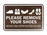 Signs ByLITA Classic Framed Please Remove Your Shoes Sign