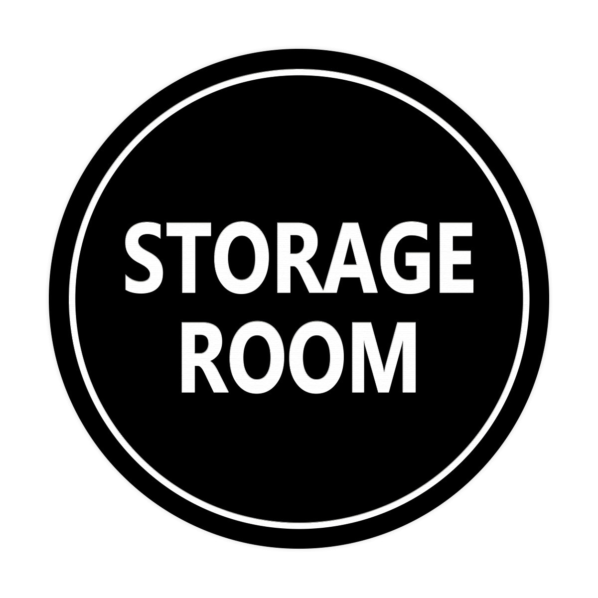 Black Signs ByLITA Circle Storage Room Sign Media 55 of 73