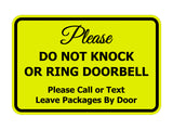 Signs ByLITA Classic Framed DO NOT KNOCK OR RING DOORBELL