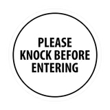 Signs ByLITA Circle Please Knock Before Entering Sign
