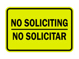 Signs ByLITA Classic Framed No Soliciting No Solicitar Sign