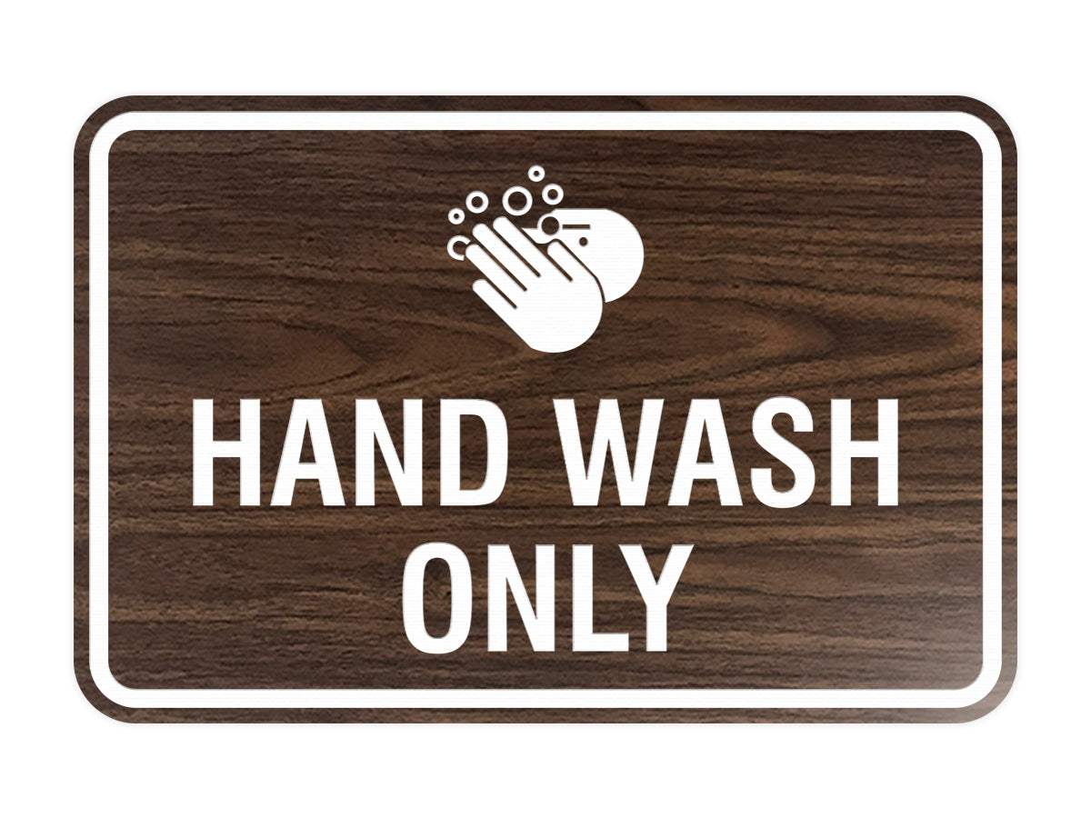 Signs ByLITA Classic Framed Hand Wash Only Sign