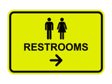Signs ByLITA Classic Framed Restrooms Right Arrow Sign