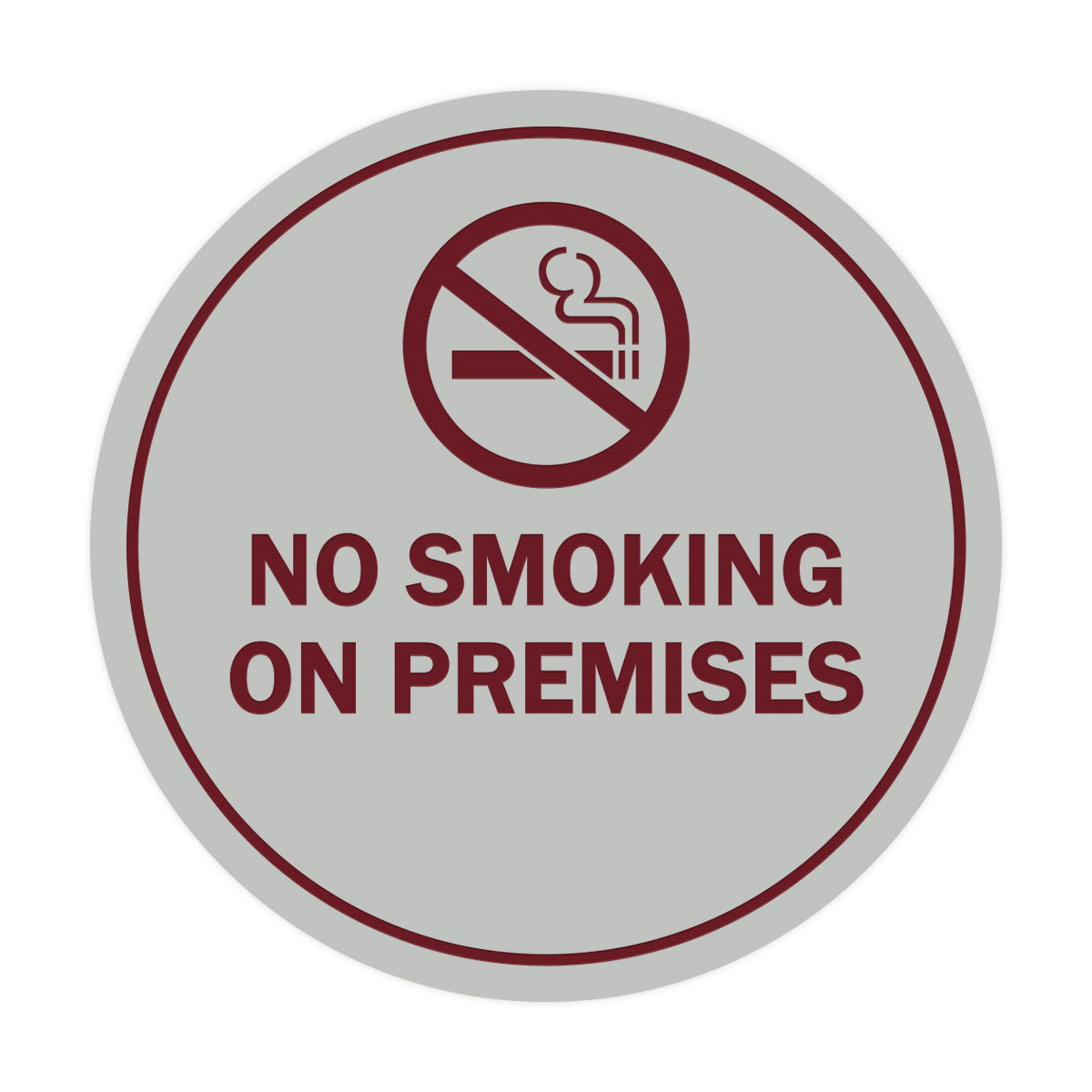 Signs ByLITA Circle No Smoking on Premises Sign