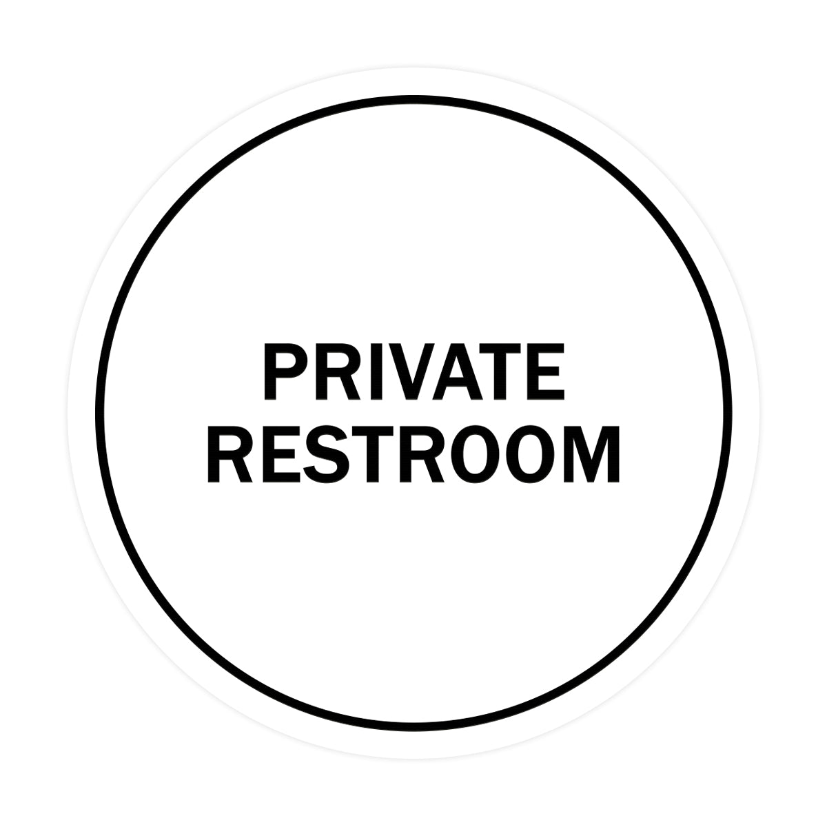Signs ByLITA Circle Private Restroom Sign