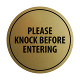 Signs ByLITA Circle Please Knock Before Entering Sign
