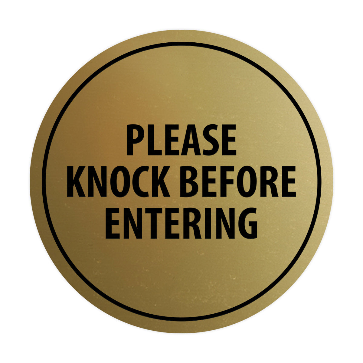 Signs ByLITA Circle Please Knock Before Entering Sign