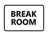 Signs ByLITA Classic Framed Break Room Sign