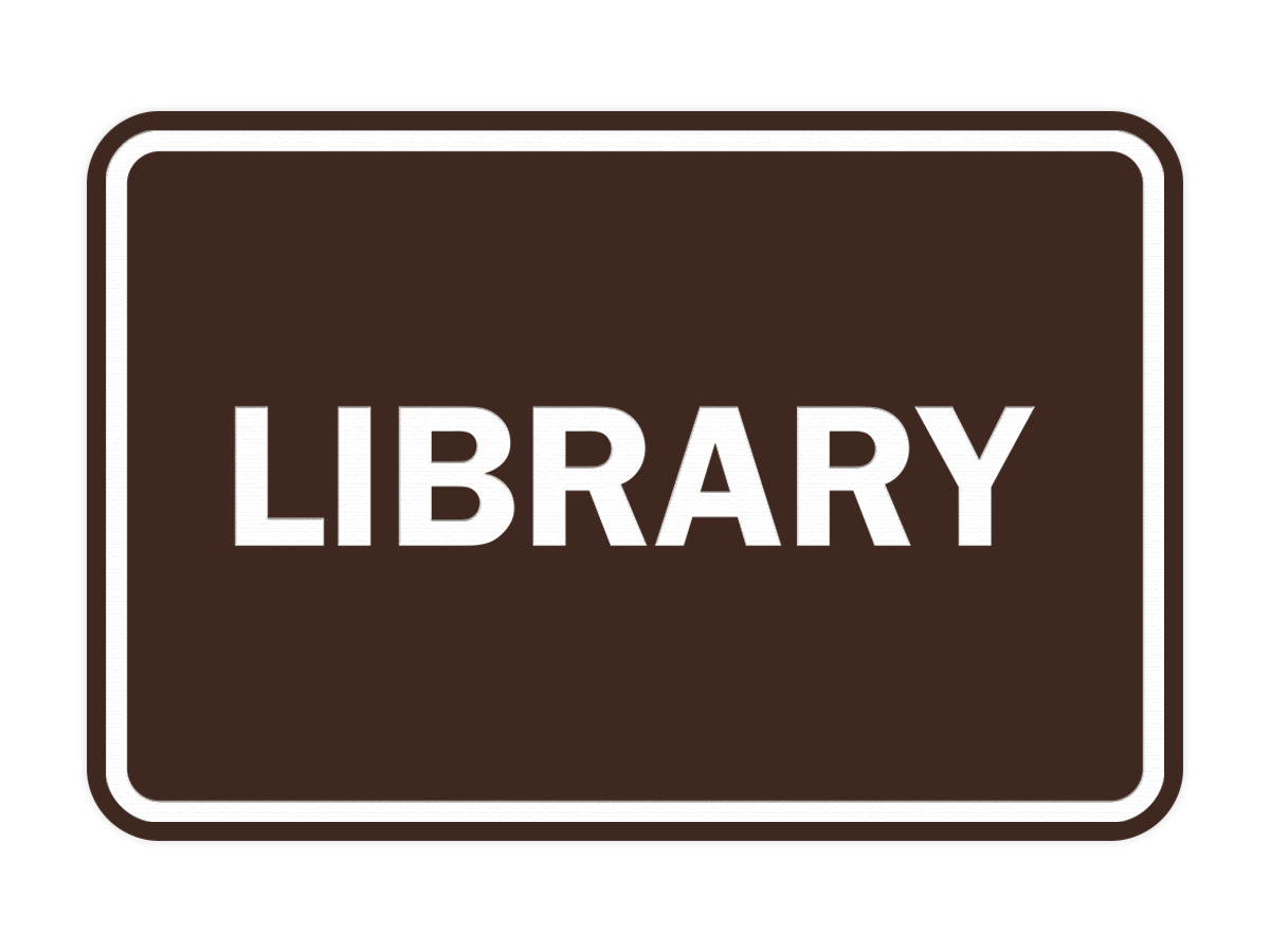 Signs ByLITA Classic Library Sign