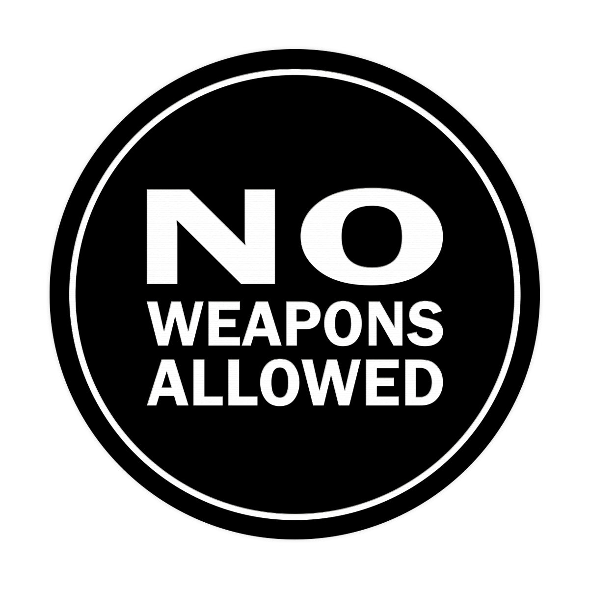 Signs ByLITA Circle No Weapons Allowed Sign