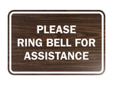 Signs ByLITA Classic Framed Please Ring Bell For Assistance Sign