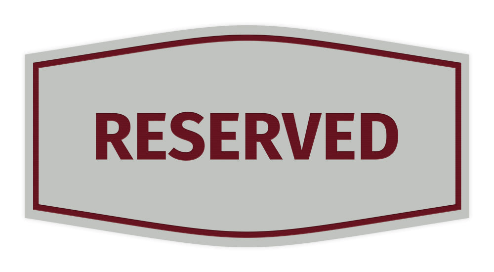 Signs ByLITA Fancy Reserved Sign with Adhesive Tape, Mounts On Any Surface, Weather Resistant, Indoor/Outdoor Use