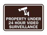 Signs ByLITA Classic Framed Property Under 24 hour video surveillance Sign