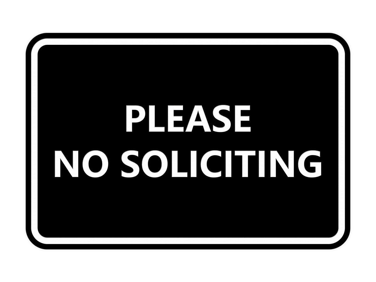 Signs ByLITA Classic Framed Please No Soliciting Sign