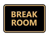 Signs ByLITA Classic Framed Break Room Sign