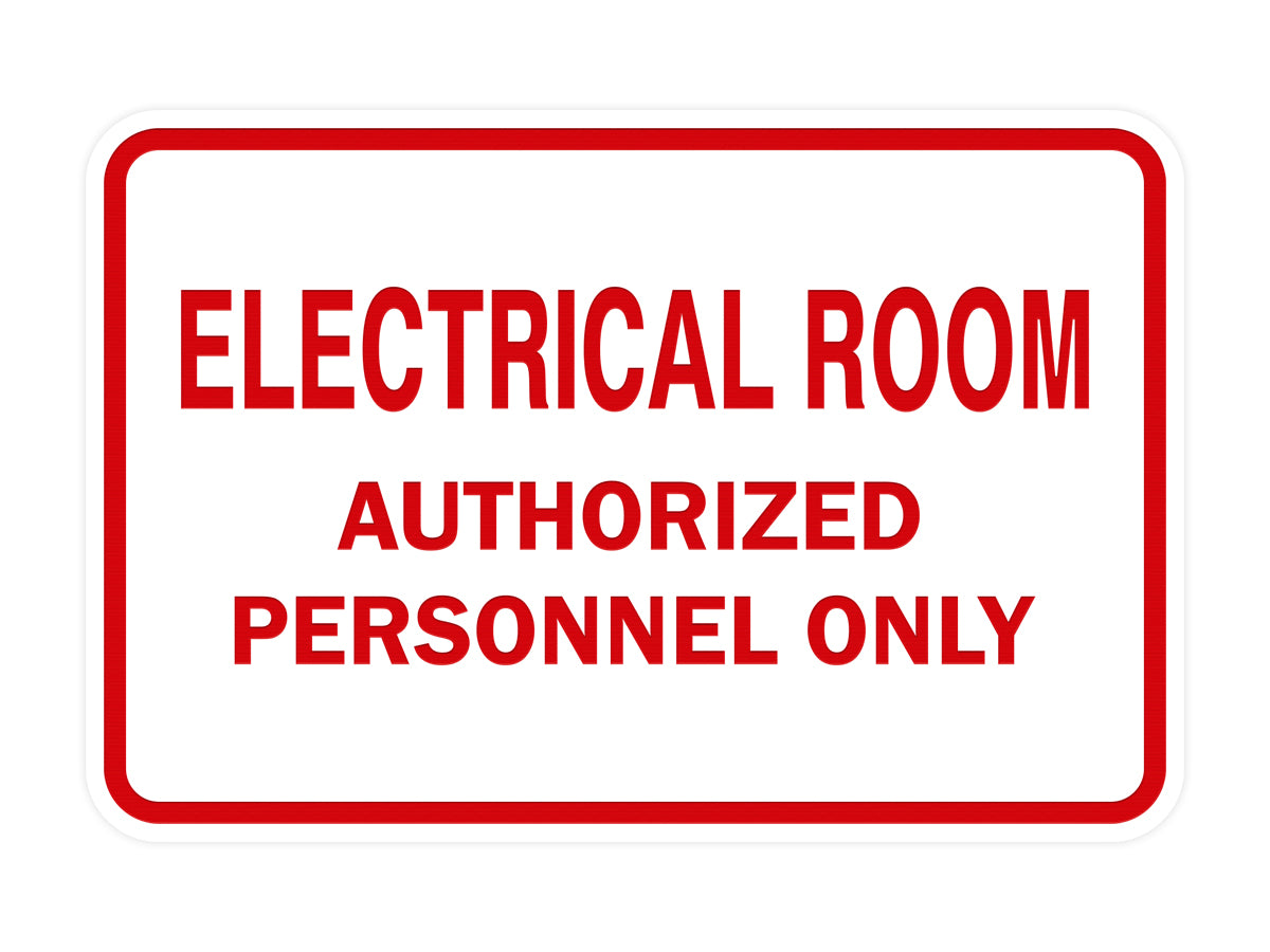 Signs ByLITA Classic Framed ELECTRICAL ROOM AUTHORIZED PERSONNEL ONLY Sign