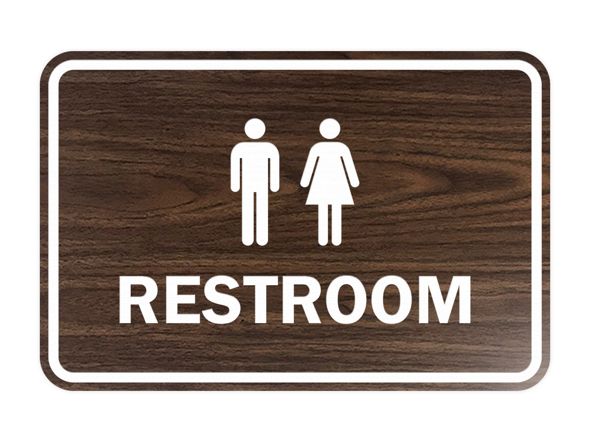 Signs ByLITA Classic Framed Unisex Restroom Sign