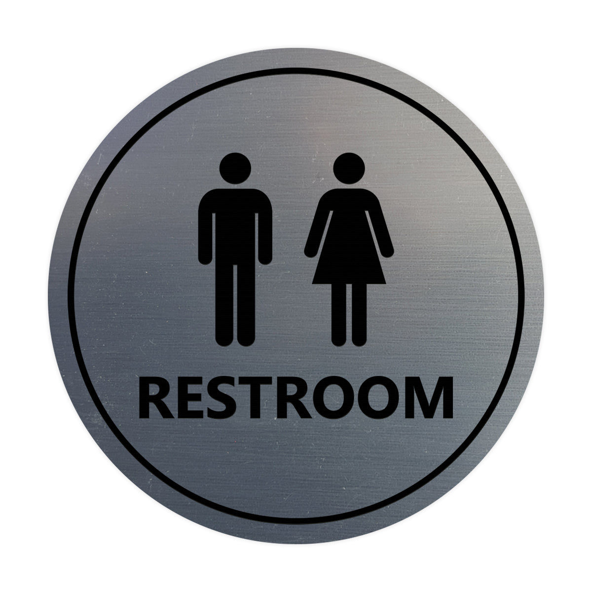 Signs ByLITA Circle Unisex Restroom Sign