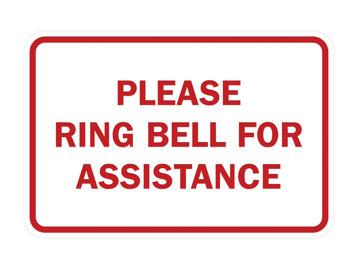 Signs ByLITA Classic Framed Please Ring Bell For Assistance Sign