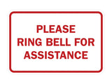 Signs ByLITA Classic Framed Please Ring Bell For Assistance Sign