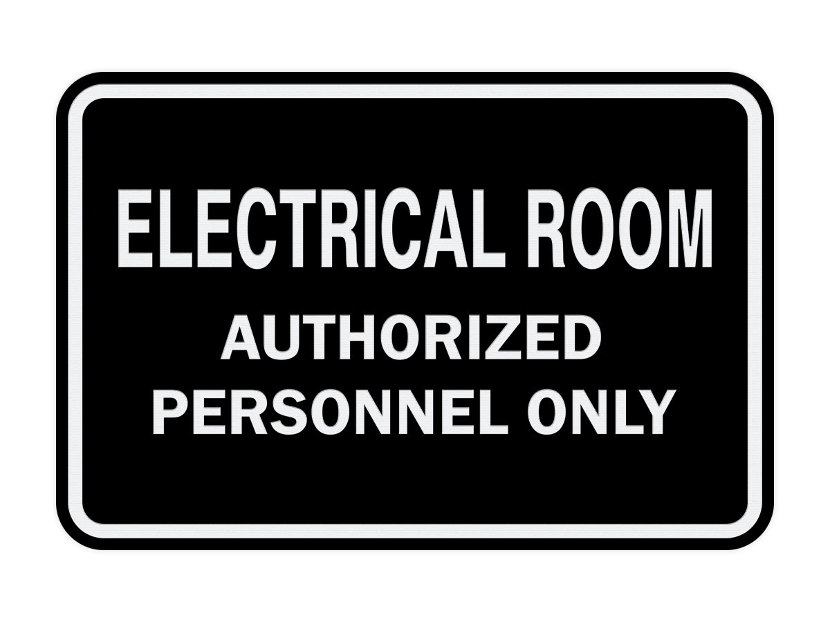 Signs ByLITA Classic Framed ELECTRICAL ROOM AUTHORIZED PERSONNEL ONLY Sign