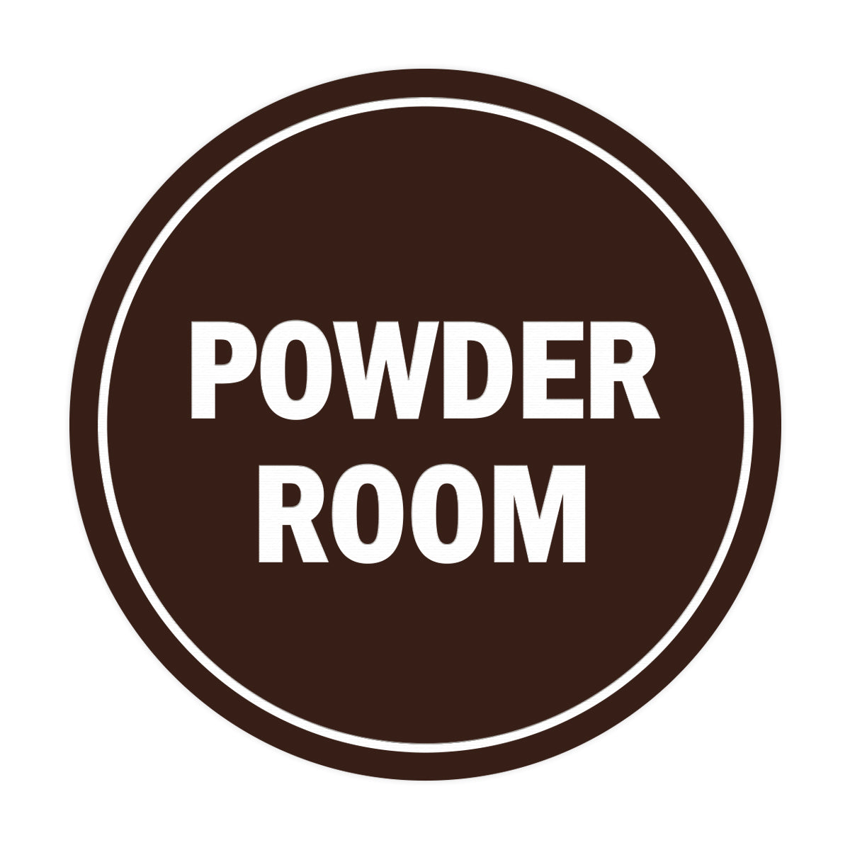Signs ByLITA Circle Powder Room Sign