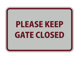 Signs ByLITA Classic Framed Please Keep Gate Closed