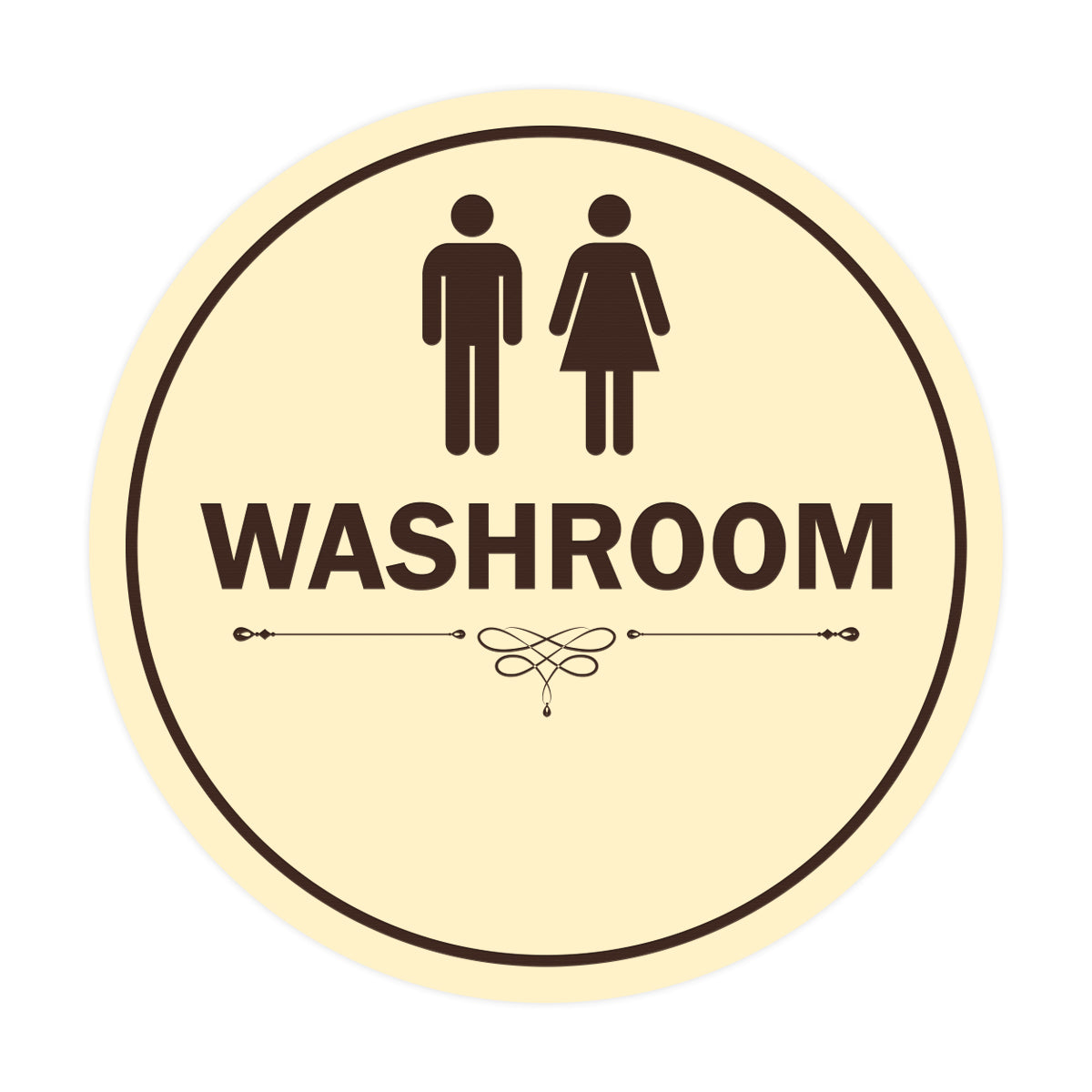 Signs ByLITA Circle Washroom Sign
