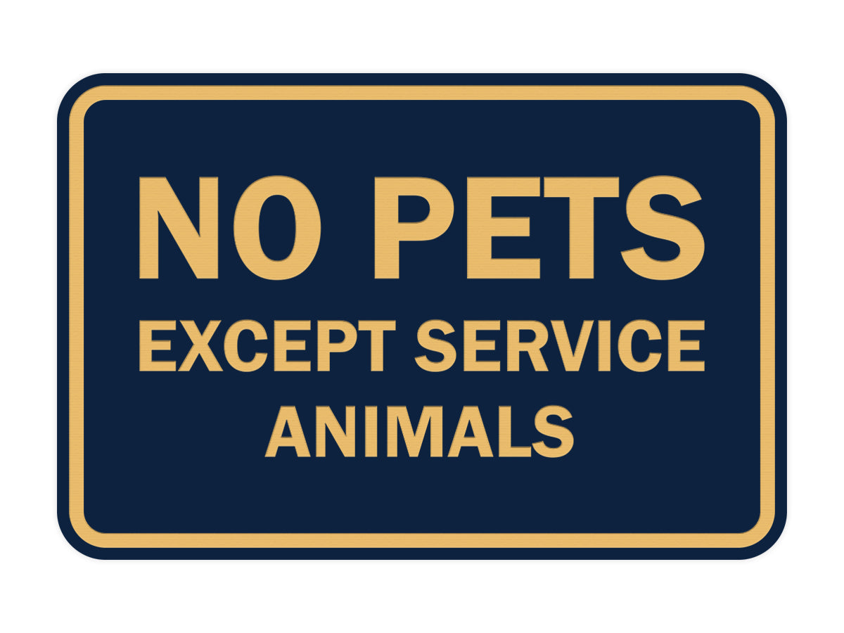 Signs ByLITA Classic Framed No Pets Except Service Animals Sign
