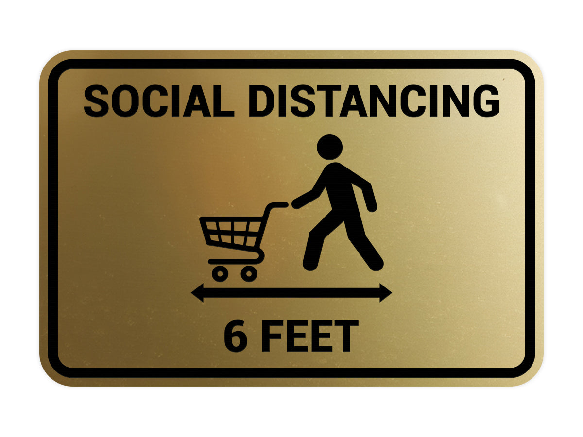 Signs ByLITA Classic Framed Social Distancing Sign