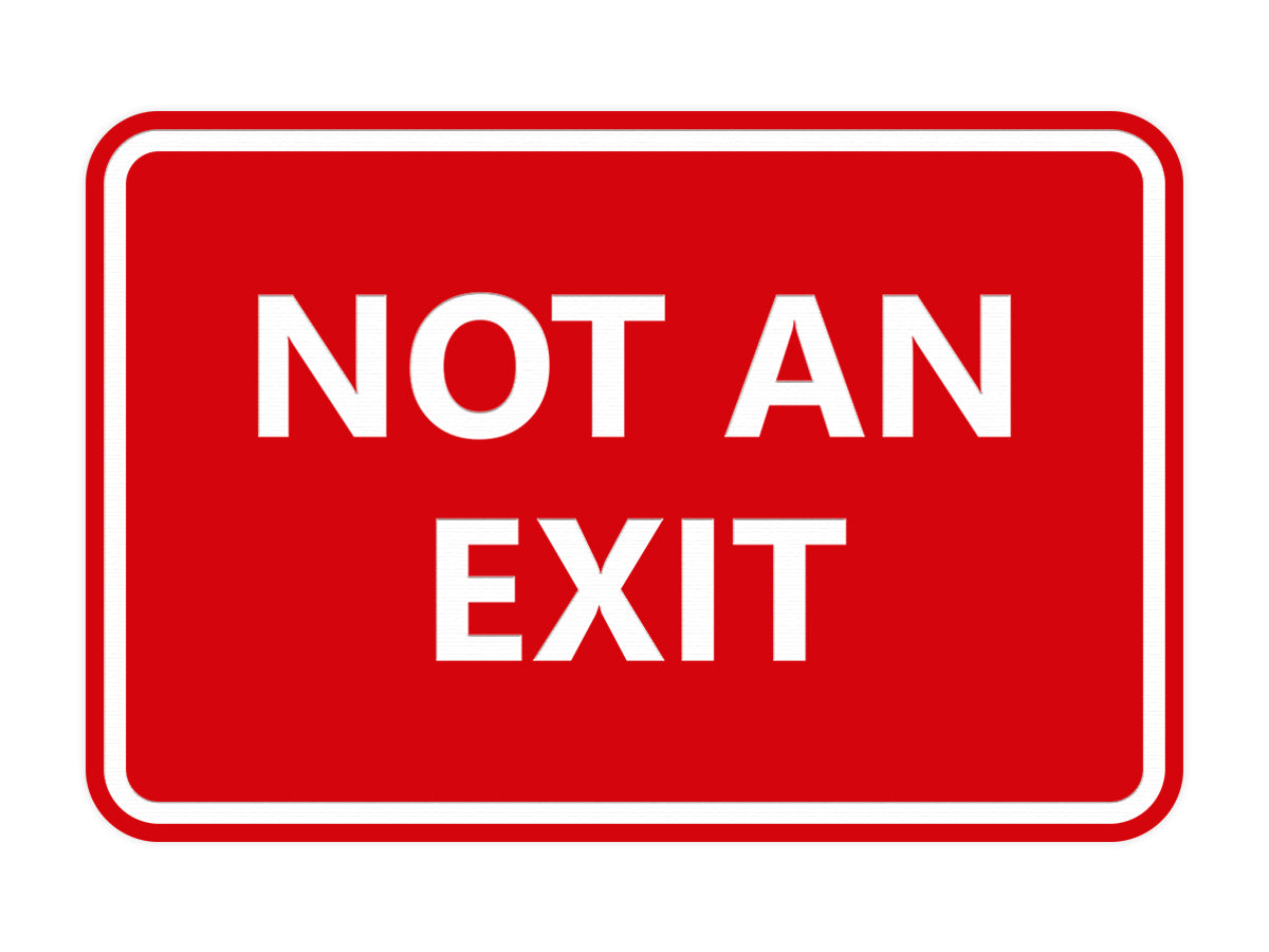 Signs ByLITA Classic Framed Not an Exit Sign