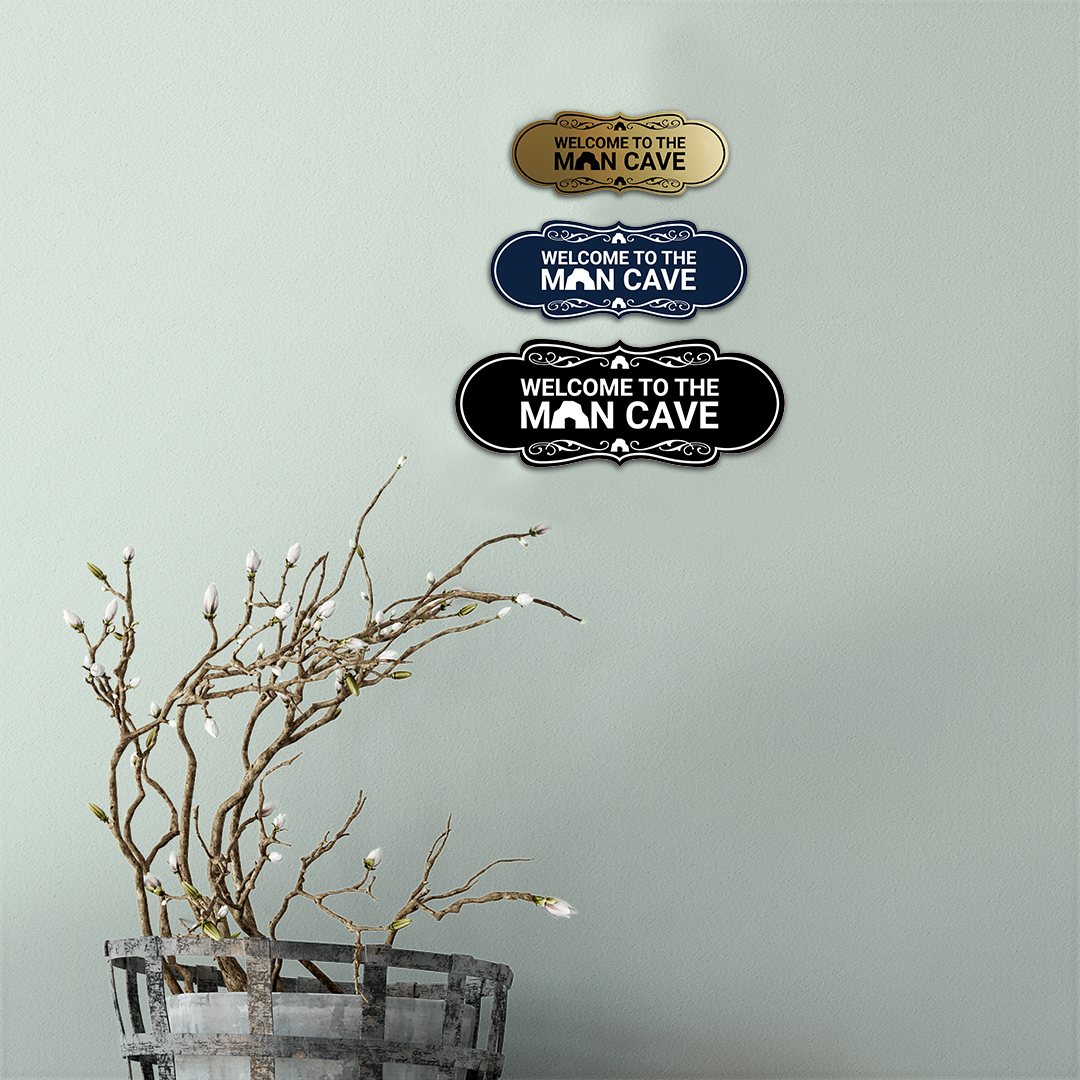 Designer Welcome to the Man Cave Wall or Door Sign