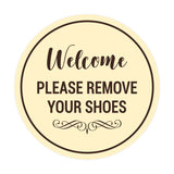 Signs ByLITA Circle Welcome Please Remove Your Shoes Sign