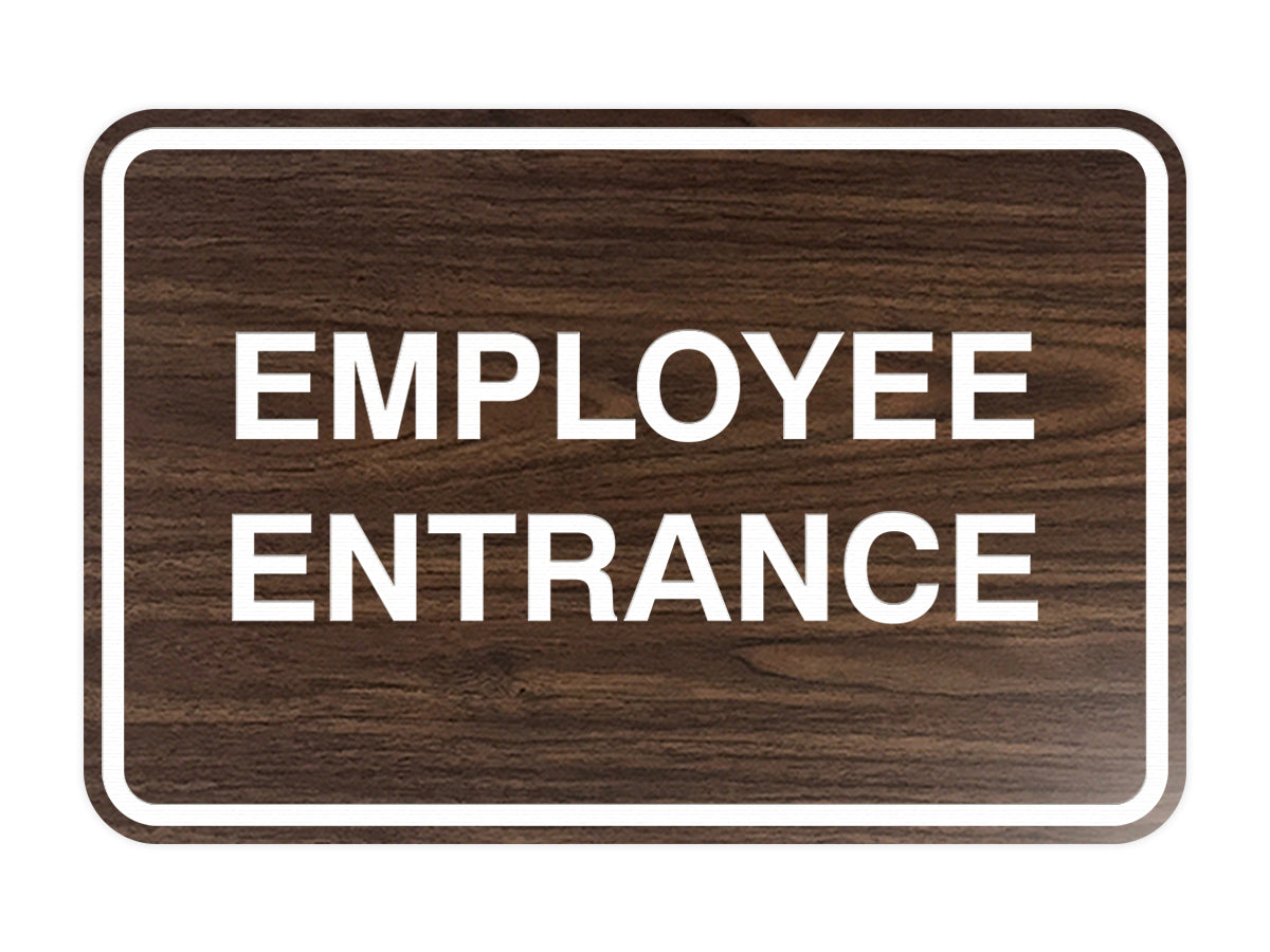 Signs ByLITA Classic Framed Employee Entrance Sign