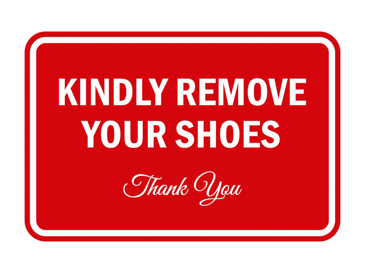 Signs ByLITA Classic Framed Kindly Remove Your Shoes