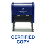 Blue CERTIFIED COPY Self Inking Rubber Stamp