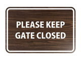 Signs ByLITA Classic Framed Please Keep Gate Closed