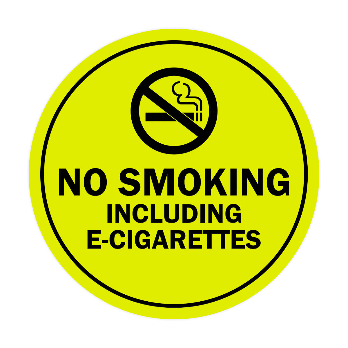 Signs ByLITA Circle No Smoking Including E-Cigarettes Sign