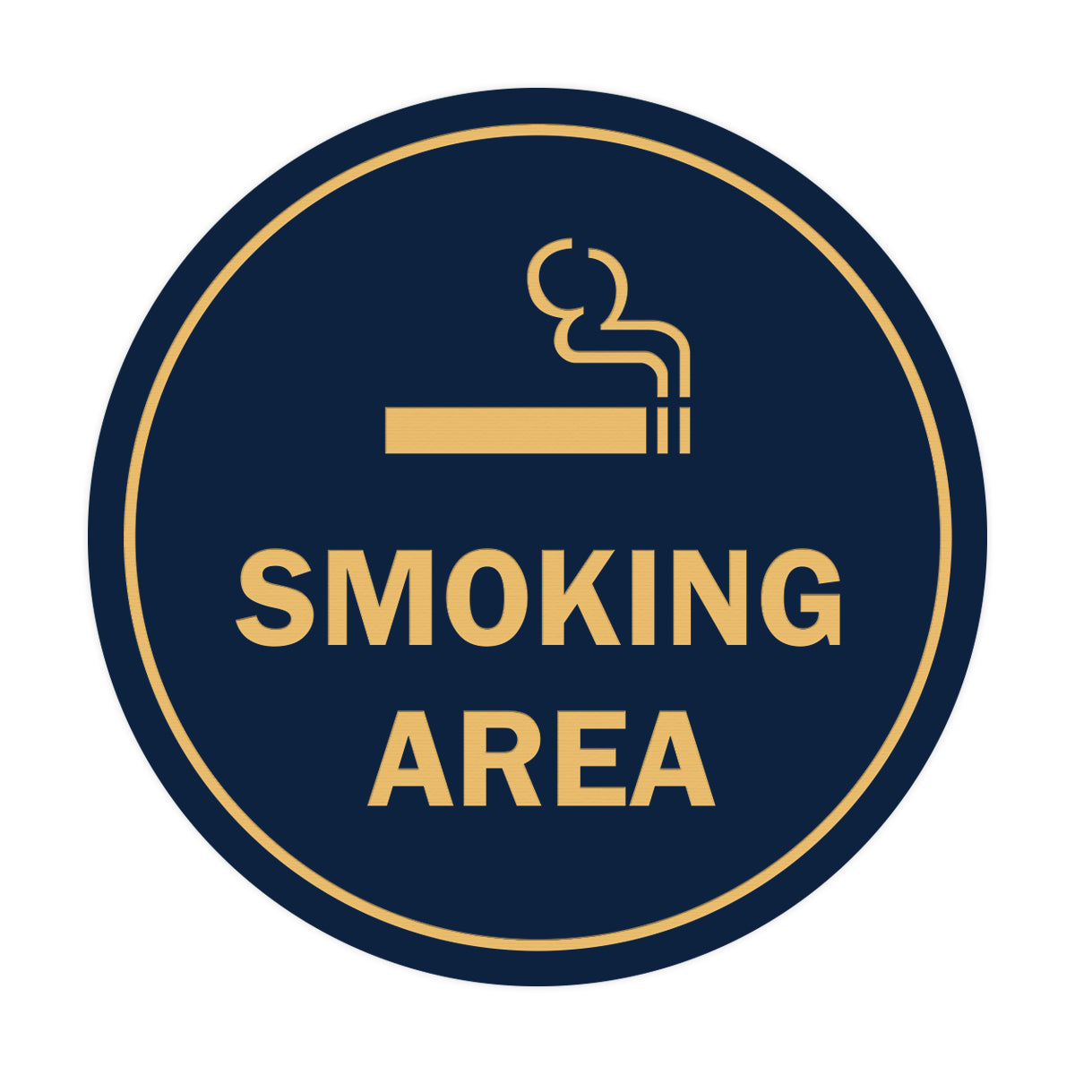 Signs ByLITA Circle Smoking Area Sign