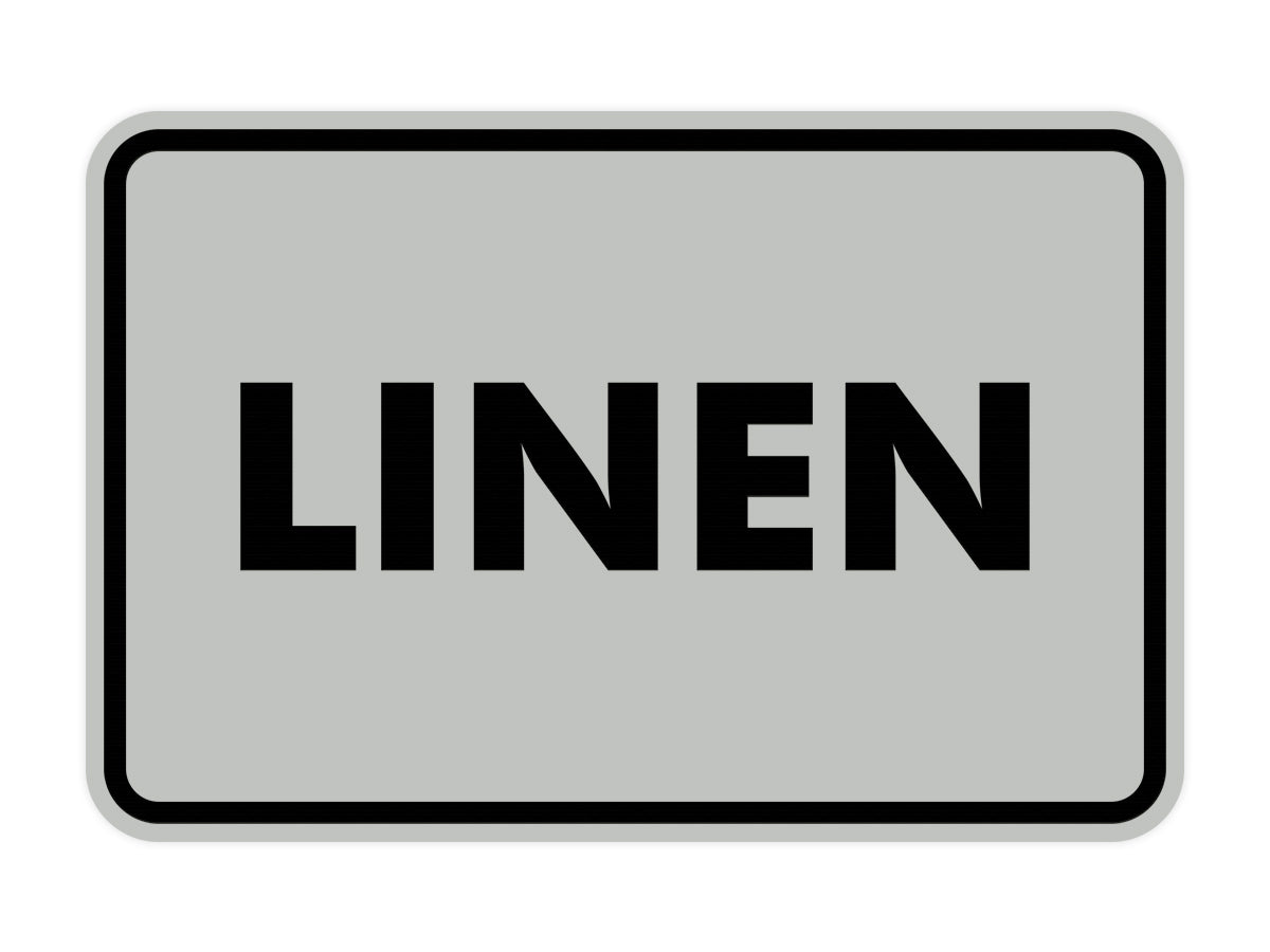 Signs ByLITA Classic Linen Sign with Adhesive Tape, Mounts On Any Surface, Weather Resistant, Indoor/Outdoor Use
