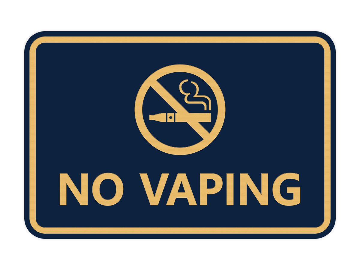 Signs ByLITA Classic Framed No Vaping