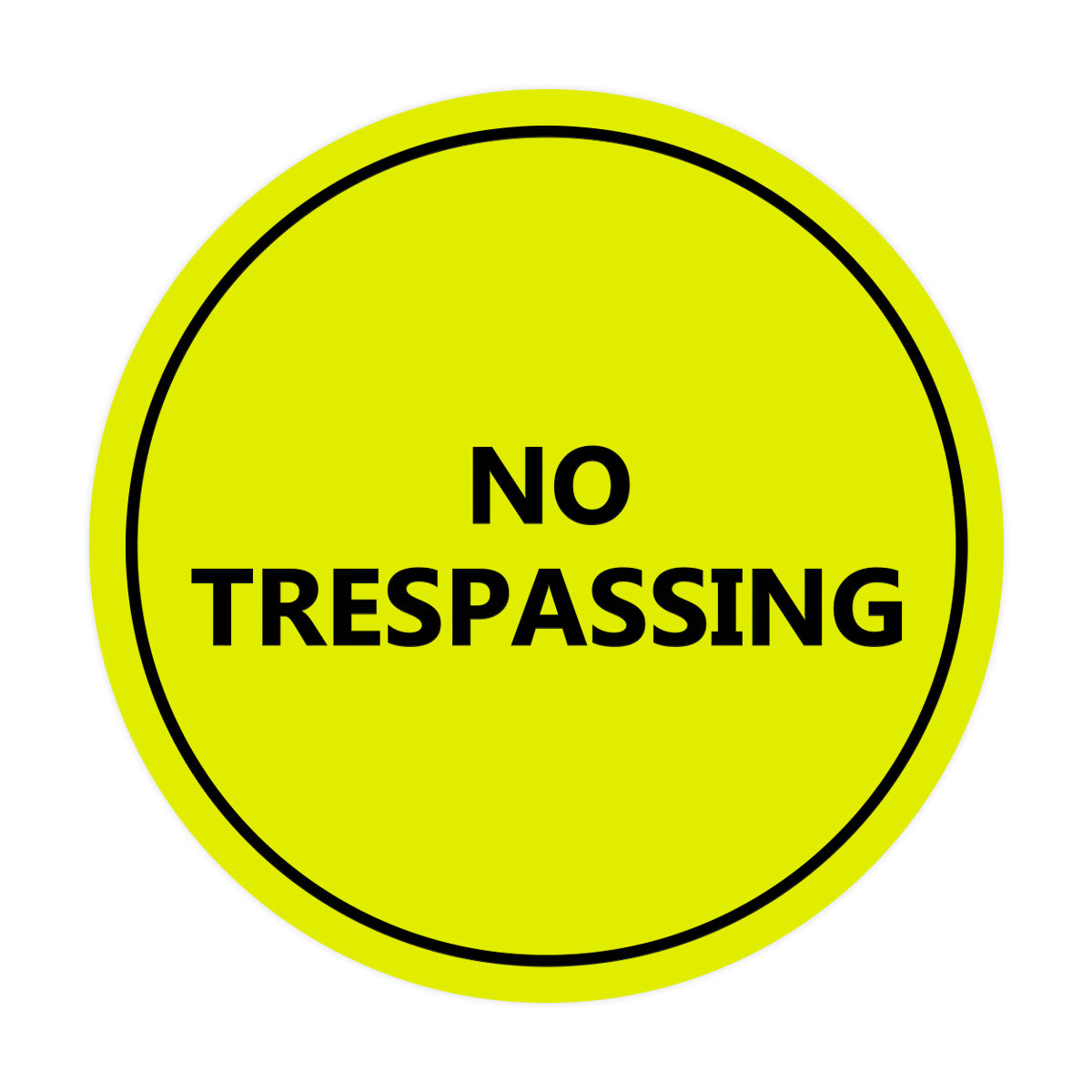Signs ByLITA Circle No trespassing Sign