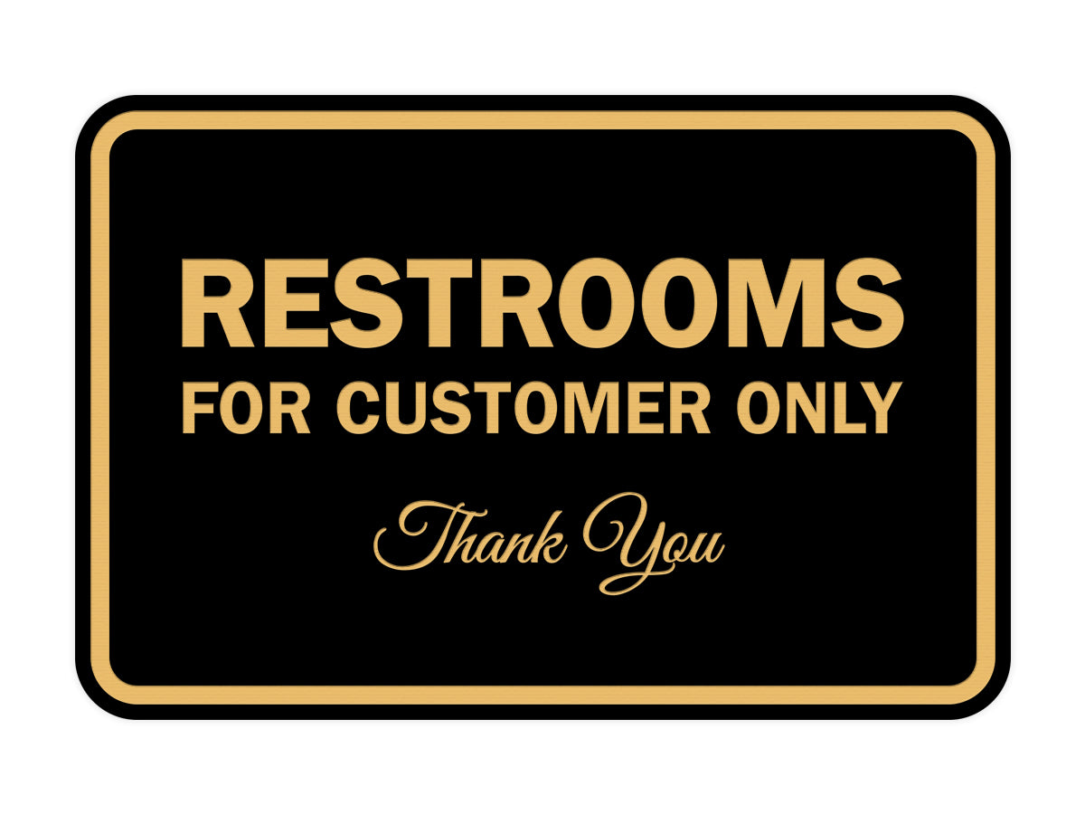 Signs ByLITA Classic Framed Restroom for customers Sign