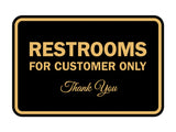 Signs ByLITA Classic Framed Restroom for customers Sign