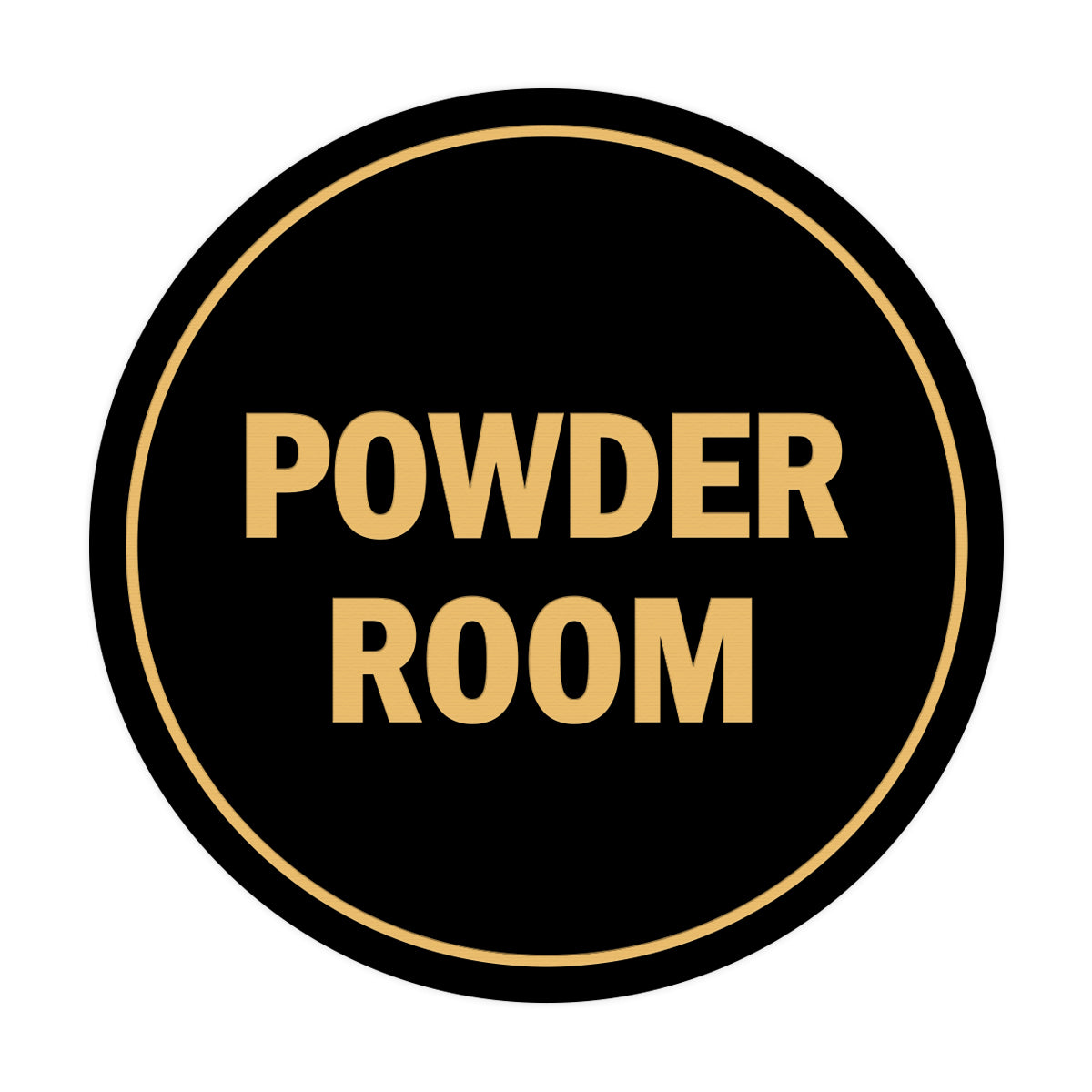 Signs ByLITA Circle Powder Room Sign