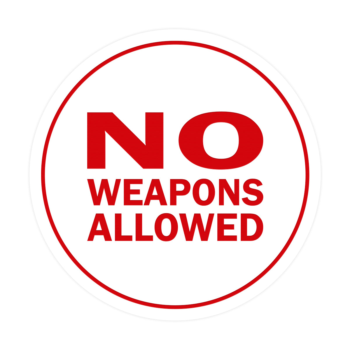 Signs ByLITA Circle No Weapons Allowed Sign