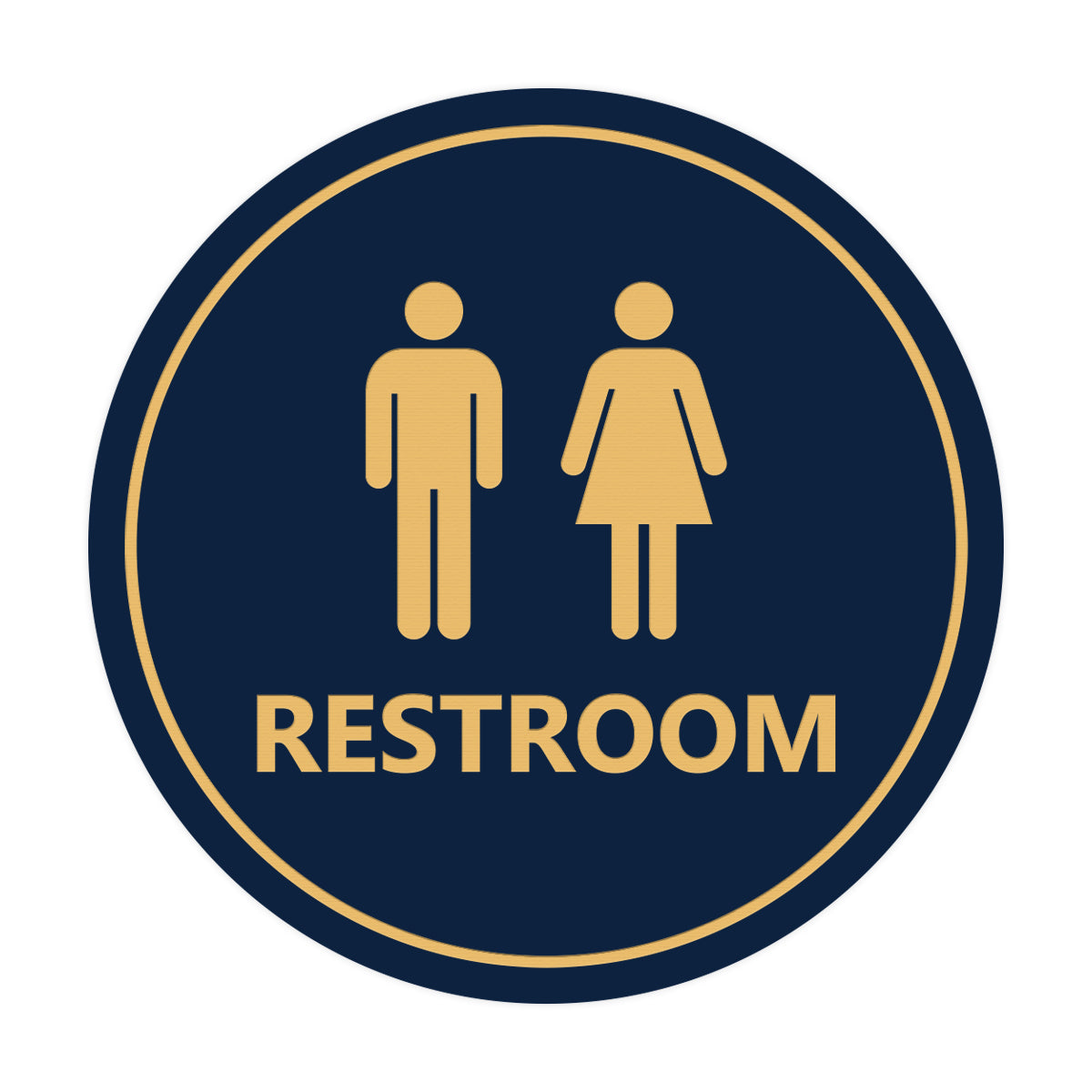 Signs ByLITA Circle Unisex Restroom Sign