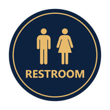 Signs ByLITA Circle Unisex Restroom Sign