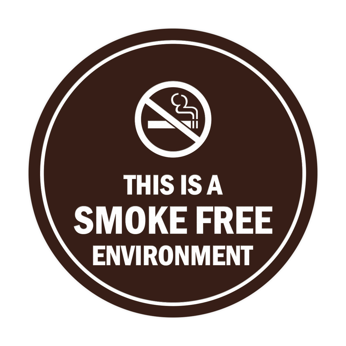 Signs ByLITA Circle This Is A Smoke Free Environment Sign